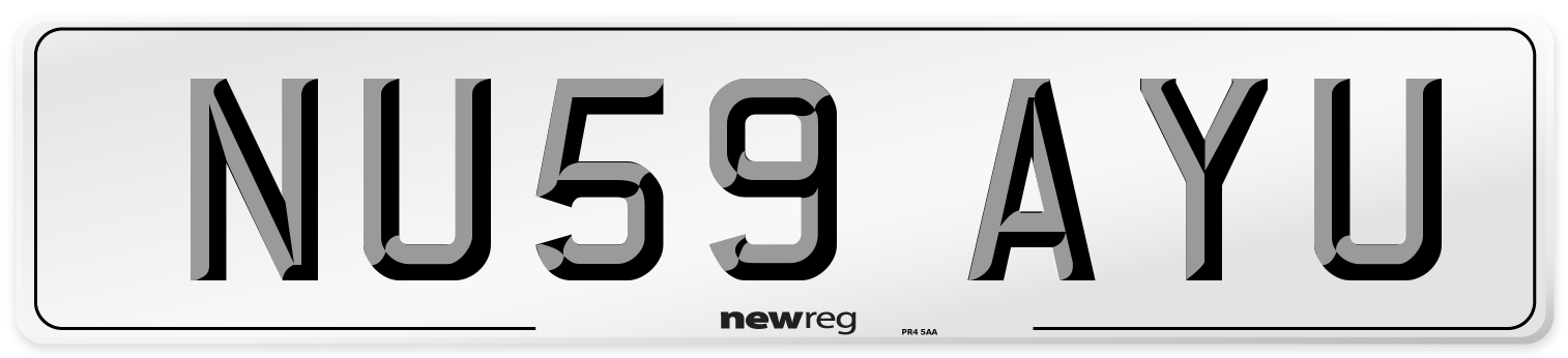 NU59 AYU Number Plate from New Reg